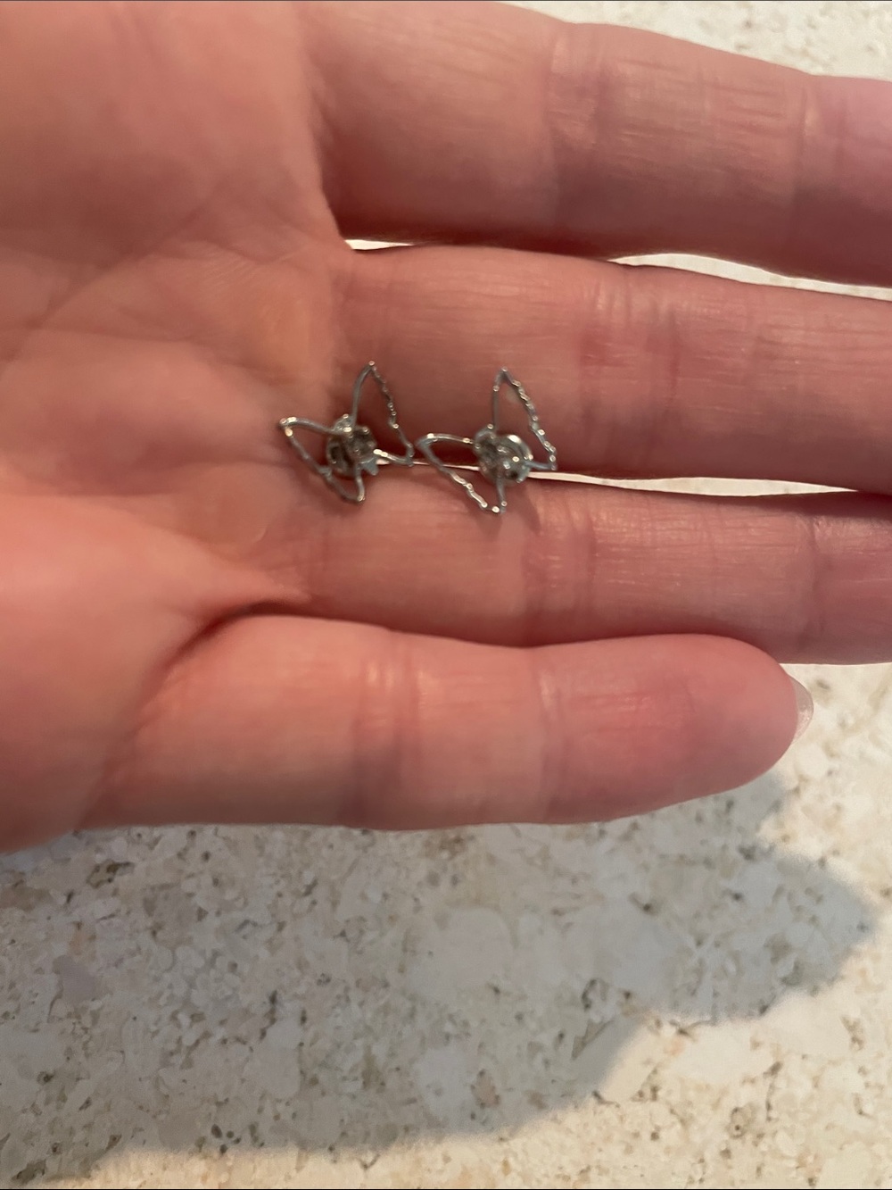 Delicate Silver Stud Earrings - Silver